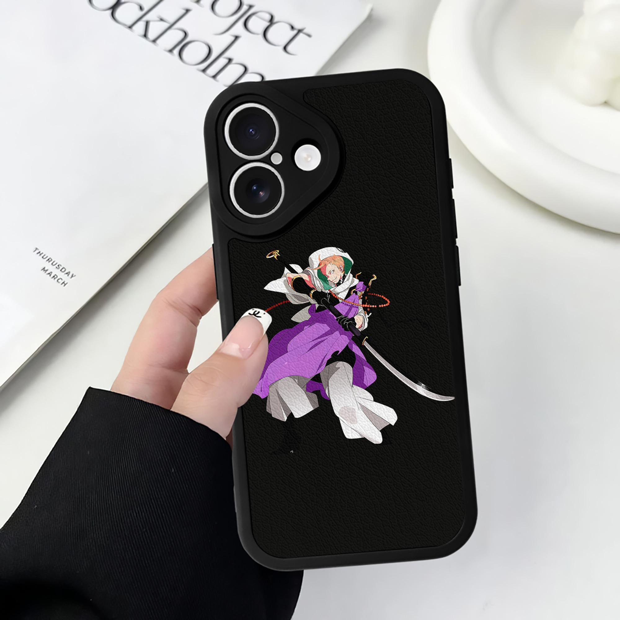 （画像用） 刀剣乱舞 Touken Ranbu 【iPhone 16シリーズ対応】シリコンスマホケース（レザー調） 材質：シリコン